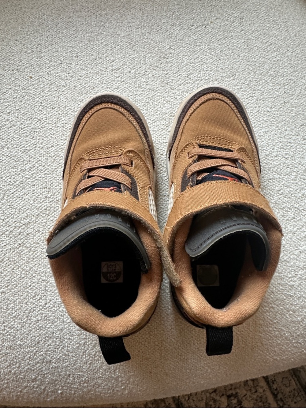 Kids Brown High-Top Jordon - Picture 6 of 7